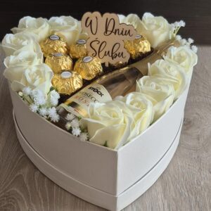 flower box z winem prosecco