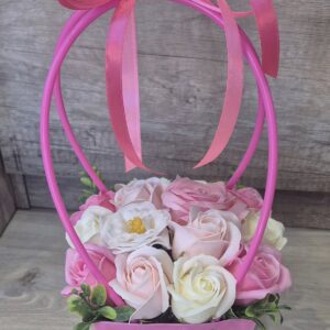 torebeczka z kwiatów mydlanych